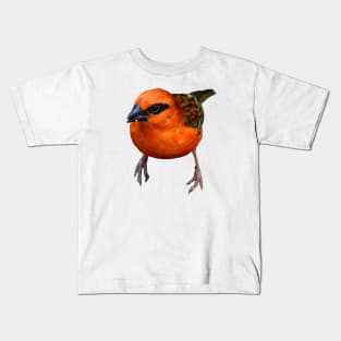 Little red bird / Swiss Artwork Photography Kids T-Shirt